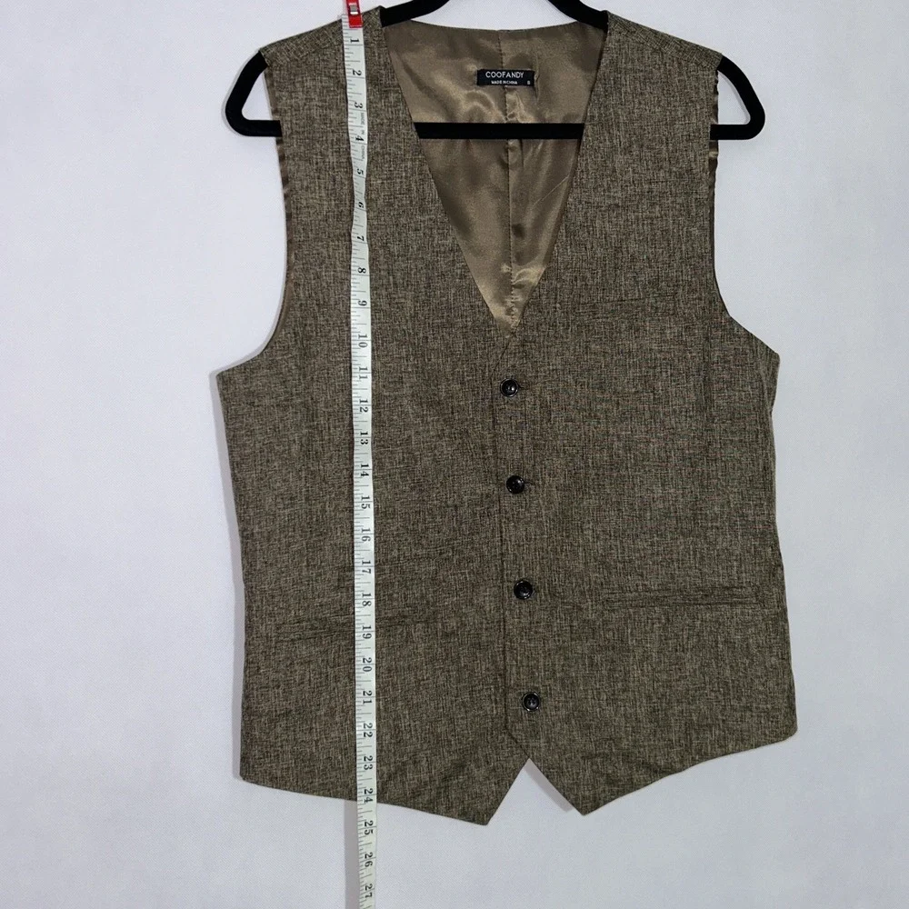 COOFANDY‎ Men's Casual Business Vests Lightweight Slim Fit Small